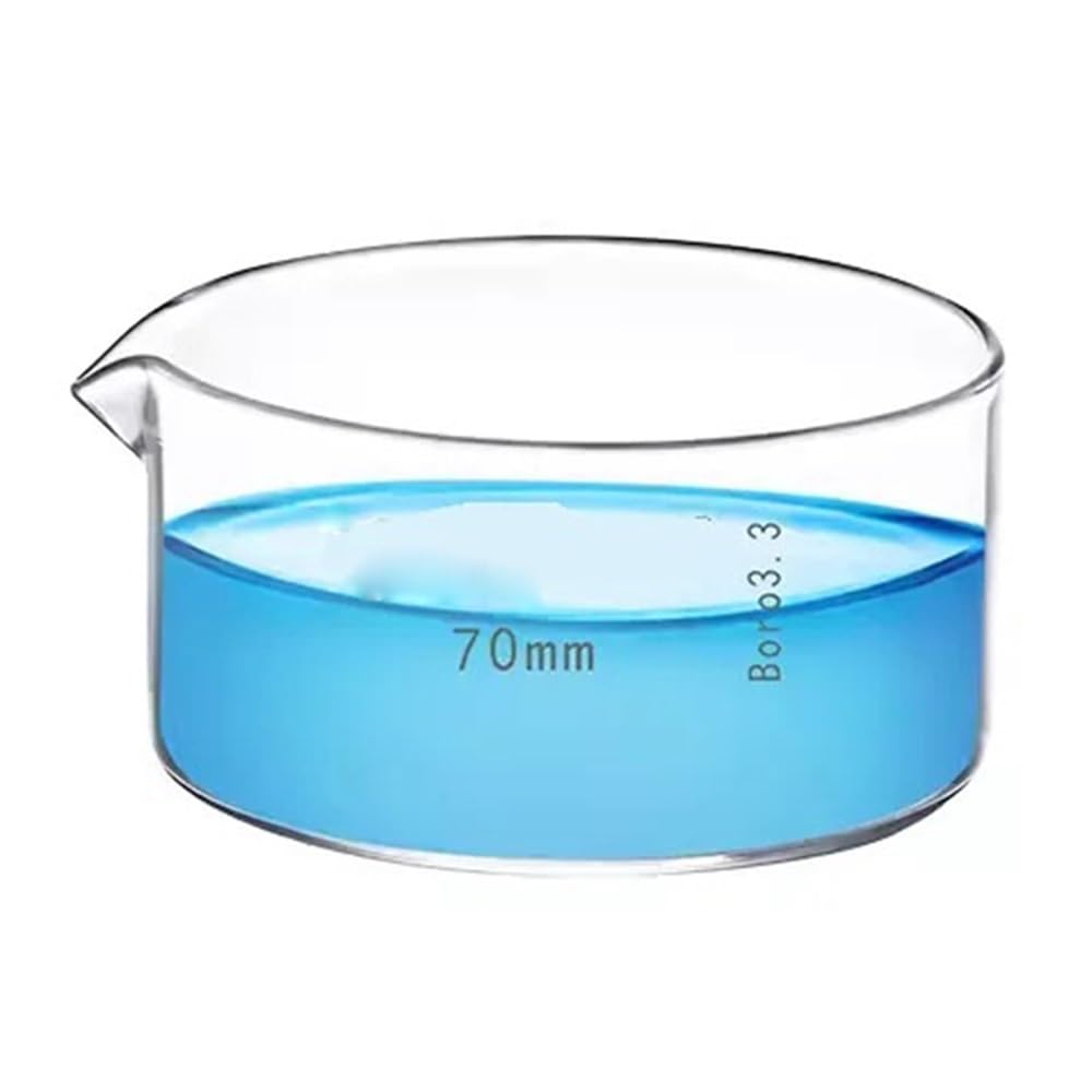 Vetreria da laboratorio Piatto di cristallizzazione in vetro con bocca, fondo piatto, resistente, parete spessa, vetreria sperimentale(150mm 1pcs)