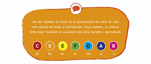 Xilofone Colorido 8 Teclas Em Madeira Kidzzo