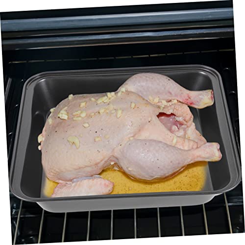 3-piece Nonstick Carbon Steel Oven Tray Set Baking Pan for Pizza Fish Chicken Cookie Sicilian Baking Plate - Image 4