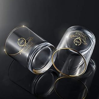 1940 85th Birthday Gifts for Men/Dad/Son, Vintage Unfading 24K Gold Hand Crafted Old Fashioned Whiskey Glasses, Perfect for Gift and Home Use - 10 oz Bourbon Scotch, Party Decorations