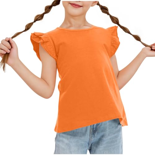 Girls Cute Life Butterfly Sleeves New Short Sleeves Suitable for Children 313 Girls Thermal Shirts Long Sleeve