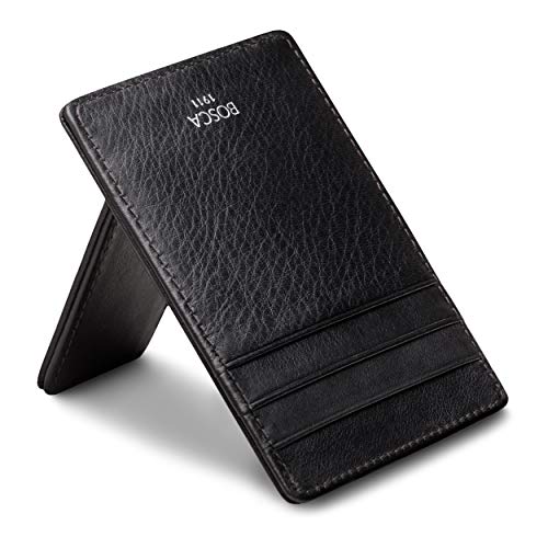 Bosca Men's Wallet, Nappa Vitello Front Pocket Wallet, Black3