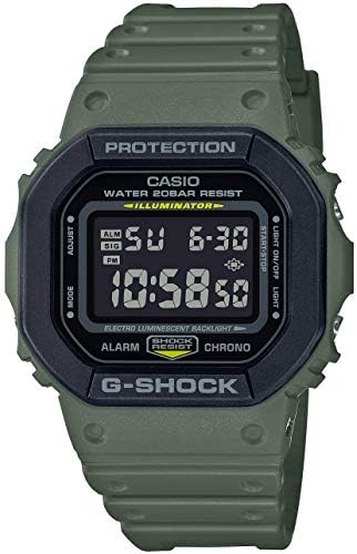 CASIO カシオ Casio DW5610SU-3 Men's G-Shock Digital Dial Green Strap Watch
