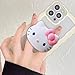 Kawaii Kitty Expanding Phone Grip, Cute Collapsible Phone Mount Holder Stand for Girls Women, Finger Snap Pop Grip Compatible with iPhone 11 12 13 14 pro max iPad Tablet Kindle and Android Cell Phone