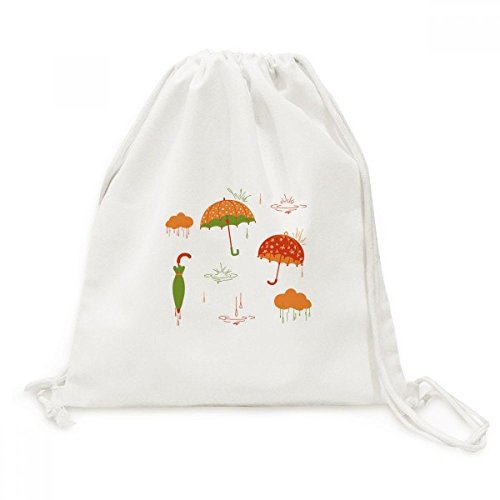 Sac à cordon avec parapluie météo nuage de pluie pour voyage léger