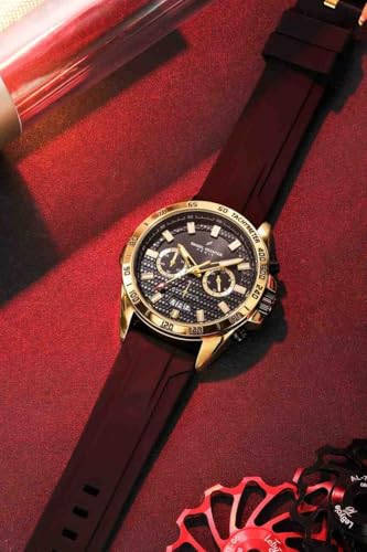 Image of Daniel Hechter Paris Pantheon Collection Pantheon Collection Unique Multifunctional Watch for Men with Textured Round Dial Silicon Strap & Date Indicator-DHM1010