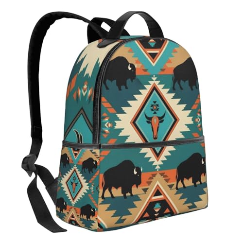 Theft Waterproof Daypack, Suitable for Travel, Hiking, Camping College Native American Aztec Pattern Backpacks2