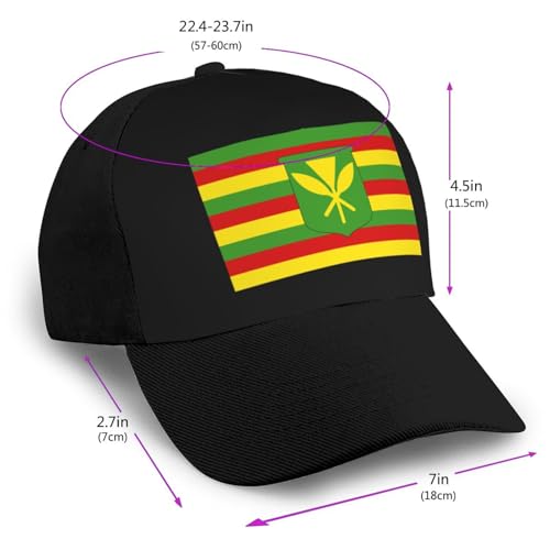 Kanaka Maoli Native Hawaiian Flag Unisex Classic Adjustable Curved Brim Baseball Cap, Trucker Hat2