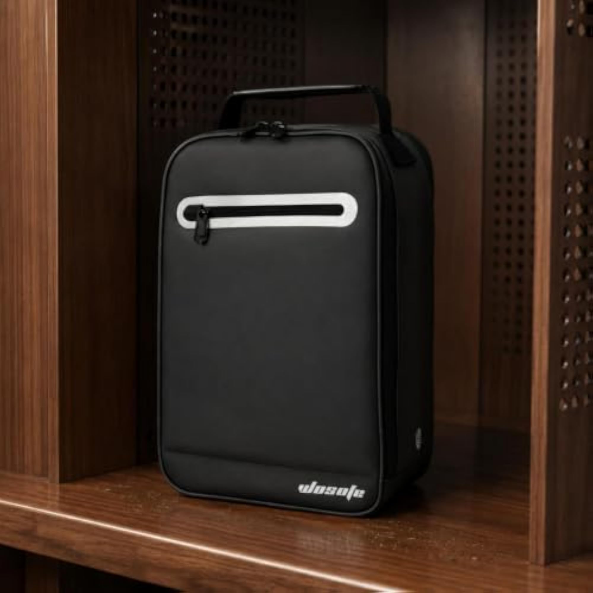 Upright Golf Shoe Bag, Rectangular Leather
