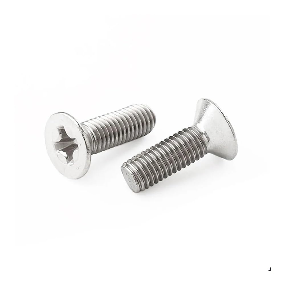 Metalowe śruby 100 szt. śrub M4 M5 304 ze stali nierdzewnej YB819 z łbem stożkowym i gniazdem krzyżowym(35mm,100pcs M5)