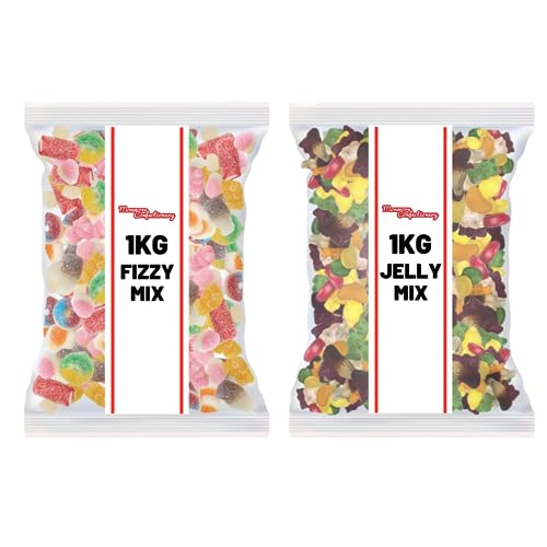 2kg Pick N Mix Sweets | Bulk Bag Party Sweets | 1kg Fizzy & 1kg Jelly Mix |As Seen On TikTok | Sharing & Gifting | Monmore Confectionery