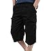 IQYU 3/4 Wanderhose Herren Basic Straight Cargohose Mit Seitlichen Taschen Regular Fit Jogginghose Stretch Material Sport Shorts MilitäR Tactical Trainingshose Atmungsaktiv Arbeitshosen