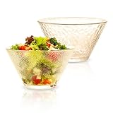 Tianher Salatschüssel, Salatschüssel Glas Schüsseln Set 2-Teilig...