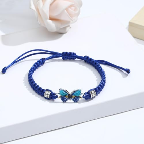 6 Pieces Always Believe in Yourself Butterfly Bracelet for Women Colorful Charm Adjustable Braided Rope Bracelets Friendship Jewelry for Friends Family Couple4