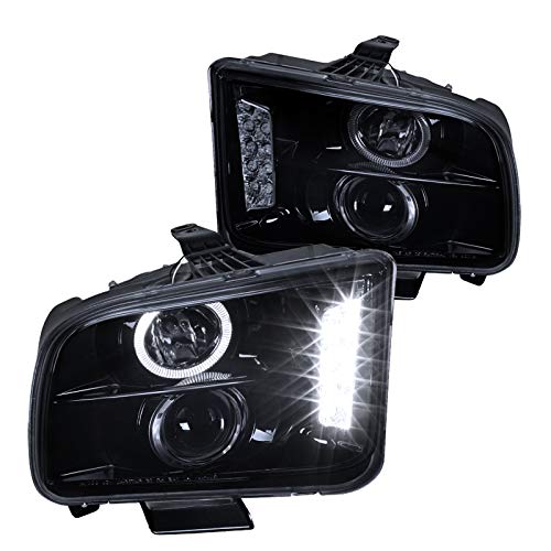 Spec-D Tuning Glossy Black Housing Smoke Lens Projector Headlights Compatible with 2005-2009 Ford Mu