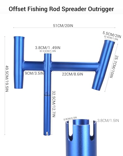 Support de canne à pêche à la traîne double décalage pour éviter les emmêlements de lignes - 2