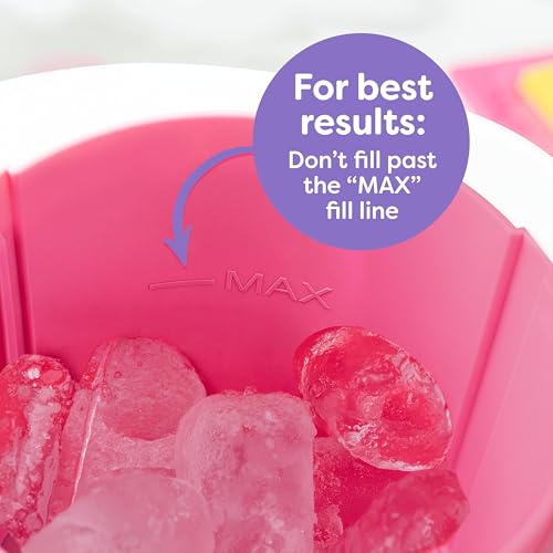 Image of Nostalgia Shave Ice and Snow Cone Machine, Multi-Use Ice Shaver for Frozen Treats, Slushies, Snow Cones, and More - Reusable Cup and Ice Mold, Stainless Steel Blades - Pink