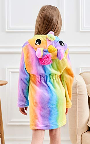 Image of Doctor Unicorn Soft Unicorn Hooded Bathrobe Sleepwear - Unicorn Gifts for Girls