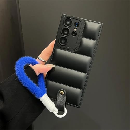 Étui Samsung S25 Ultra noir avec dragonne coque antichoc S24 S23