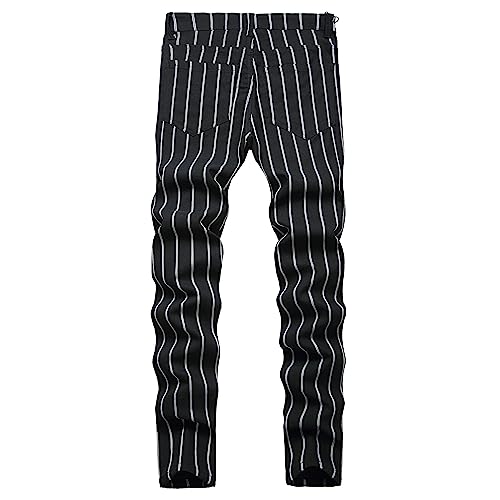 TENGINE Plaid Pants for Men, Mens Skinny Stretch Slim fit Chinos Golf Business Dress Casual Pants2