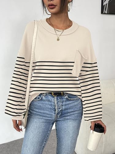 Image of Zeagoo Sweaters for Women 2025 Trendy Fall Fashion Oversized Lantern Long Sleeve Knitted Pullover Tops Outfits