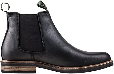 Barbour Mens Farsley Black Office Formal Smart Leather Chelsea Boots - Black - 8.5 | Image 5