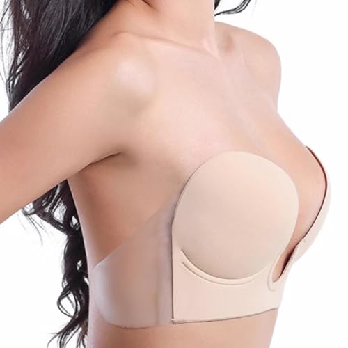 TITU Plunge Strapless Bra Push Up - Sticky Bra Invisible Adhesive for Backless Dress2