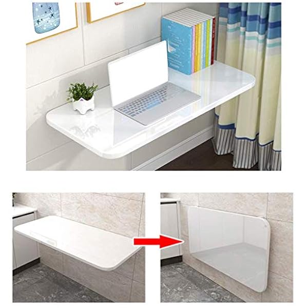 Wandgemonteerde neerklapbare tafel, eenvoudig zwevend opklapbaar laptopbureau, kleine neerklapbare tafel Wandgemonteerde zware opklapbare wandtafel (roze 70x30cm) (roze 120x40cm)