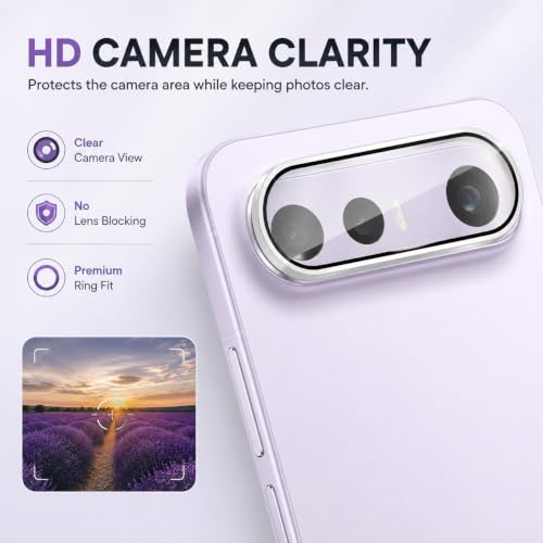 Image of FIRST MART Silver Camera Ring Guard Protector for Vivo X300 FE | Tempered Glass with Metal Alloy Rings, HD Clear, Scratch Resistant, Case-Friendly | Pack of 1