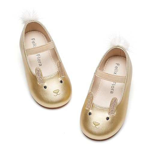Image of Felix & Flora Toddler Flower Girl Dress Shoes - Girl Ballet Flats Party School Shoes Wedding