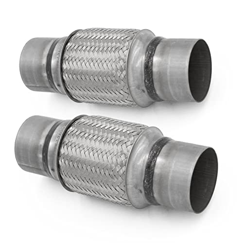 Image of Exhaust Flex Pipe 3 inchx6 inch Heavy Duty Stainless 10 inch OL 2 Pack