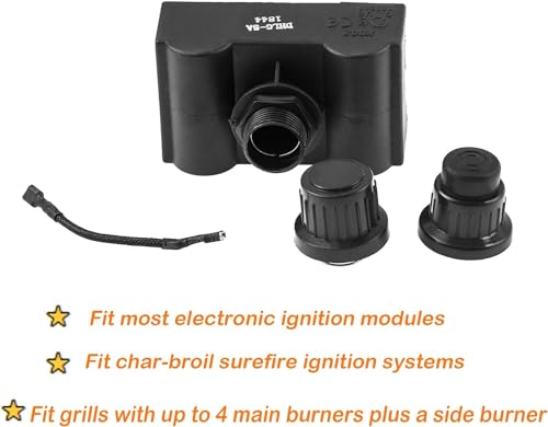 Image of BBQ Future Universal 5 Spark Generator Push Button Switch Electric Igniter Fit Grills with Up to 4 Main Burners Plus A Side Burner -Char-Broil Surefire Ignition Systems and Other