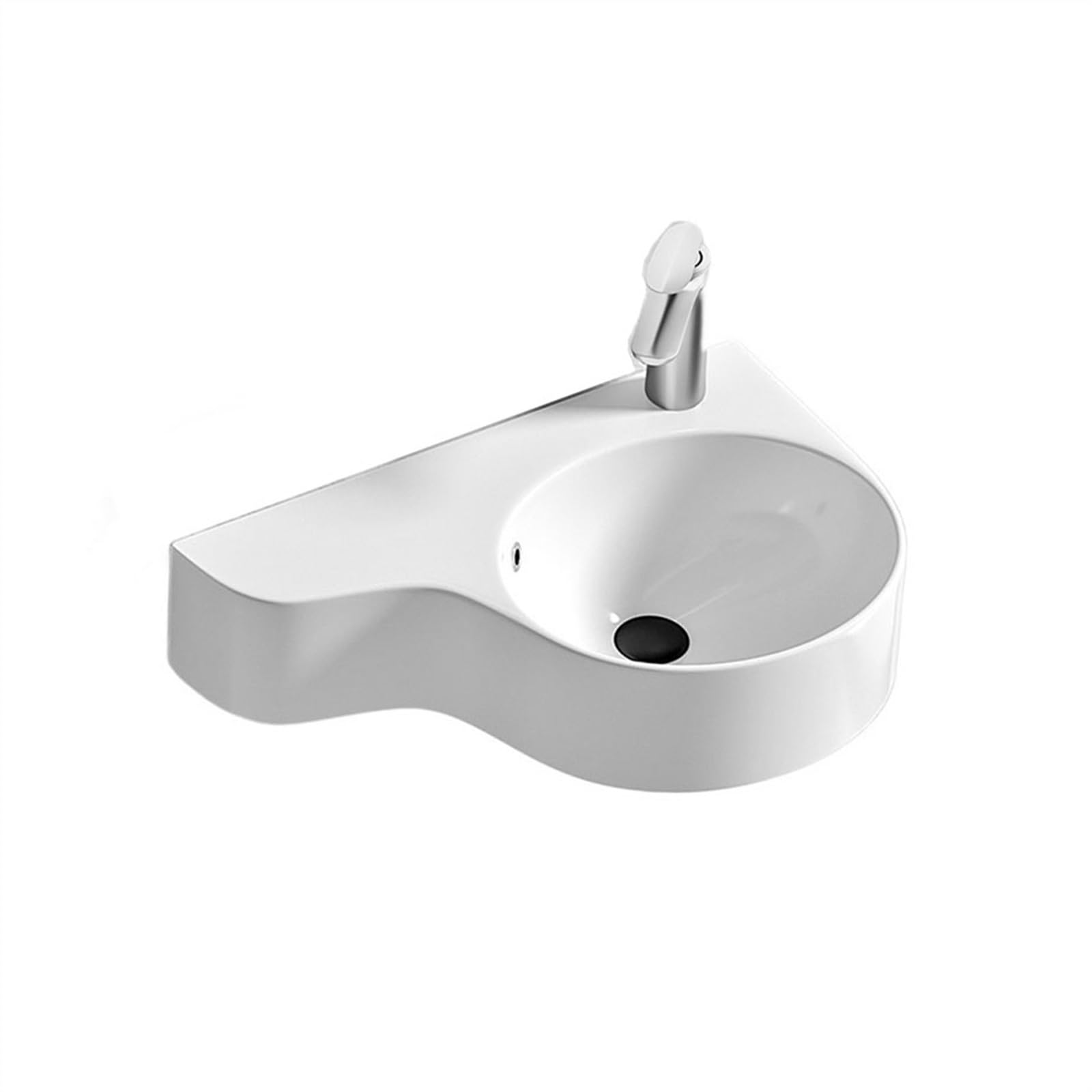 Sjdopulse Vessel Sink Vessel Vanity Sink Modern Simple Bathroom Small Sink Lavatory Wall Mounted Washbasin Balcony Outdoor Ceramic Washbasin Bathroom Sink Ceramic Small Sink Bowl