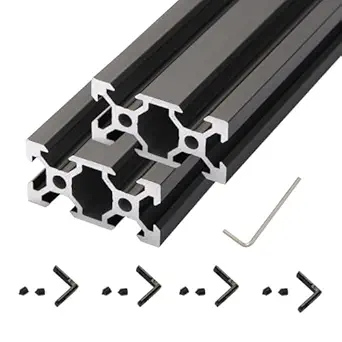 2pcs 800mm V Slot 2040 Aluminum Extrusion European Standard Anodized Black Linear Rail for 3D Printer Parts and CNC DIY (31.5inch)