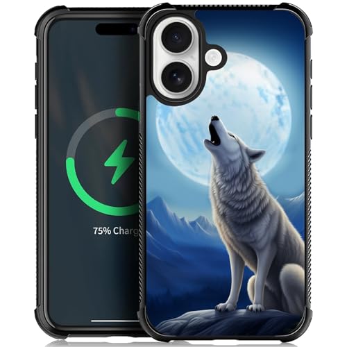 Coque iPhone 17 Loup Hurlant rigide compatible MagSafe