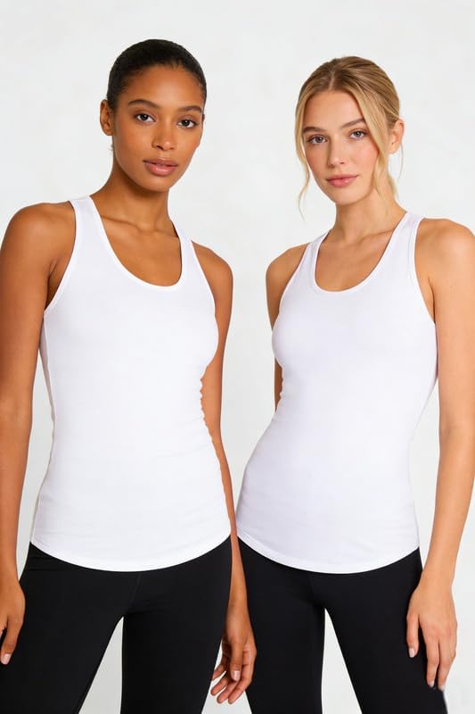 beautyin Women Tank Top with Shelf Bra Racerback Workout Yoga Tops Undershirt - Image 6