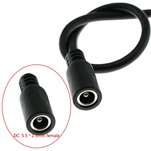 DGZZI Cabo adaptador XT60 XT60 fêmea conector bala para fêmea DC 5,5 x 2,5 mm cabo de alimentação pa