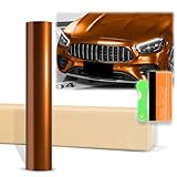 12'x60' (1FTx5FT) Gloss Metallic Bronze Glossy Vinyl Wrap Auto Car Sticker Decal Film Sheet Bubble Free Air Release Technology with Tool Kit