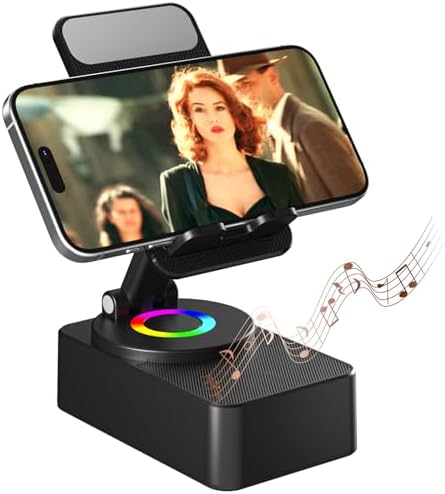 4-in-1 Bluetooth Speaker Phone Stand with LED Lights & HD Sound