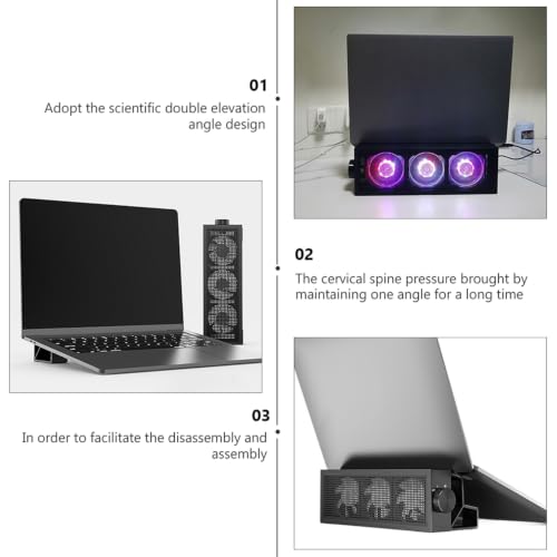 Base para portátil con ventiladores RGB y ajuste ergonómico miniatura 7