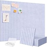 Lifewit Pizarra Adhesiva de Feltro 120 x 90 cm, Juego de 12 Pizarras Alternativas de Corcho, Pizarra Memo con 50 Chinchetas para la Oficina, la Cocina, la Habitación de los Niños, Azul bígaro