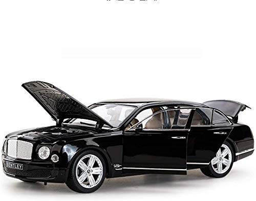 Zhangl Educational Toys, Remote Control Car Toys，Model Car Bentley Mushang Alloy Car Model Original Simulation Metal 1:18 Car Model Static Children's Toy Car (Color : Black)