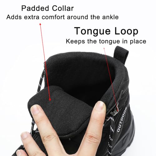 EinPlus Men's Military Tactical Boots: Water-resistant Leather Military Boots for Outdoor & Work3