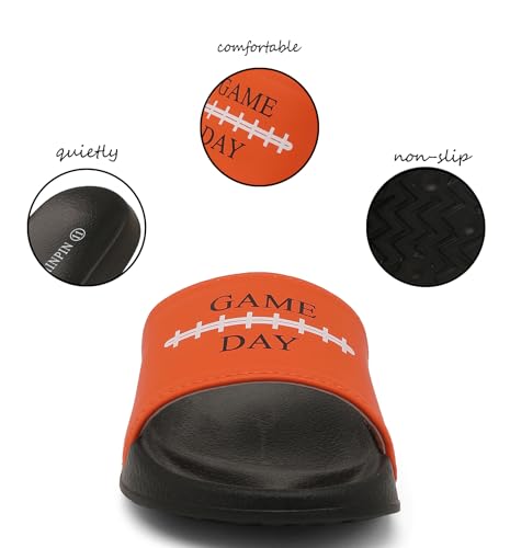 Image of INMINPIN Kids Boys Girls Ball Sprots Slides Sandals Ultra Comfortable Beach Pool Shower Shoes House Slide Indoor Outdoor for Sports Fan