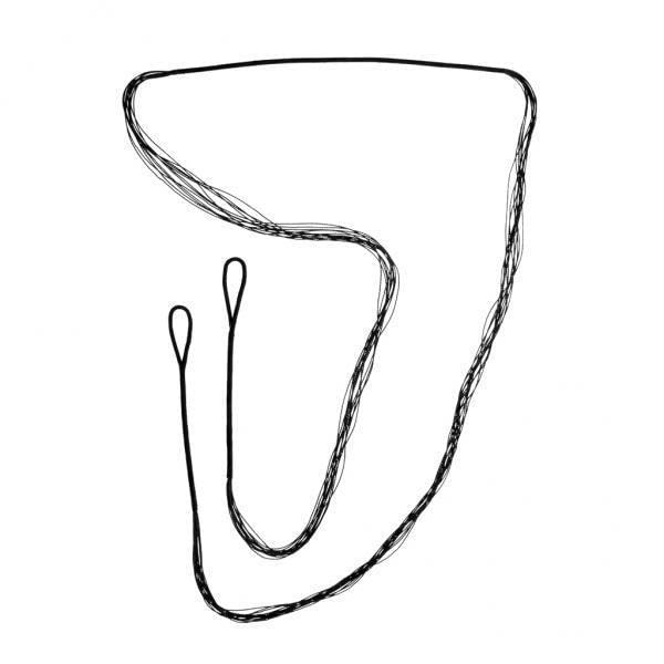 RNXRZANK 2xArchery Accessories Black Strings Strings for Recurve Long 140cm/55inch, 2 Pcs