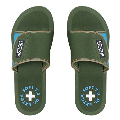 Image of DOCTOR EXTRA SOFT Women's Care Orthopaedic and Diabetic Adjustable Strape Super Comfort Dr Sliders Flipflops and House Slippers for Women's & Girl's Slides D-52