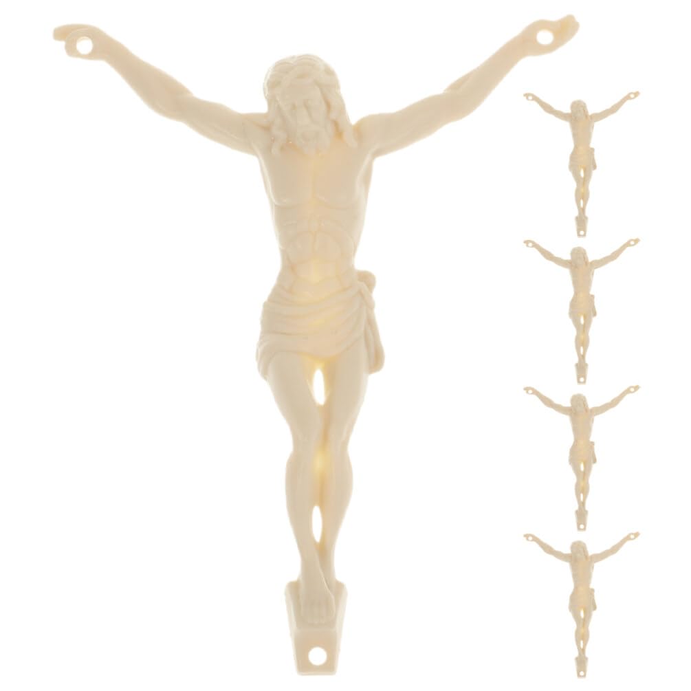 Crucifix mural léger lot de 5 pour fixer sans abîmer vos murs décoration catholique 10,2 cm