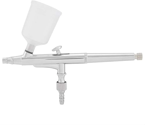 Miniatura 6 de Kit de aerógrafo de doble acción, pistola de pintura de gran capacidad de 0.020 in para arte de pasteles de uñas, cuerpo (0.020 in)