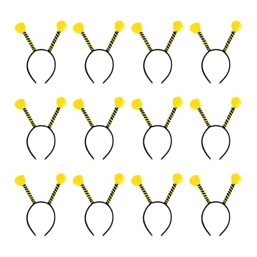 Lurrose 12 Stück Bienen Antennen Tier Stirnband Bienen Haarreifen Bienen Kostüm Kopfbedeckung Für Party Halloween Karneval