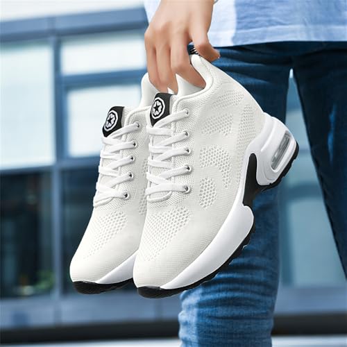 Women's Wedge Sneakers Invisible High-Heeled Leisure Walking Shoes Breathable Air Cushion Casual Footwear4